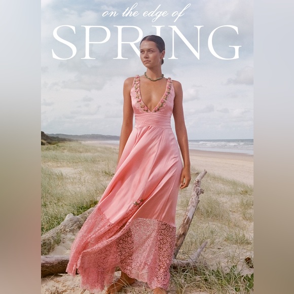 LoveShakeFancy Mirette Silk Gown SZ 6 in Powder Pink - Picture 7 of 16